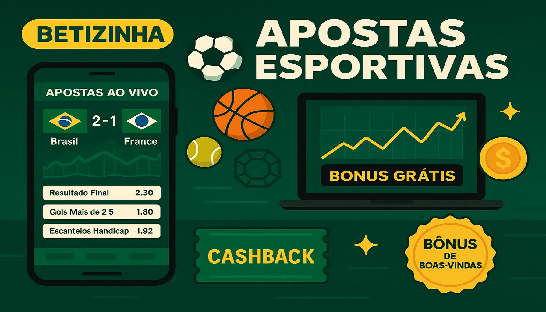 Apostas esportivas no cassino online BETIZINHA